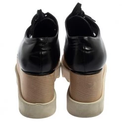 Stella McCartney Black Faux Leather Elyse Platform Derby Size 35 For Women 14 Stella McCartney Black Faux Leather Elyse Platform Derby Size 35 For Women -Stella McCartney Sales luxury women stella mccartney used shoes p368482 006