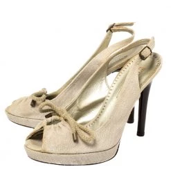 Stella McCartney White Canvas Bow Peep Toe Slingback Sandals Size 39 For Women 14 Stella McCartney White Canvas Bow Peep Toe Slingback Sandals Size 39 For Women -Stella McCartney Sales luxury women stella mccartney used shoes p371161 004