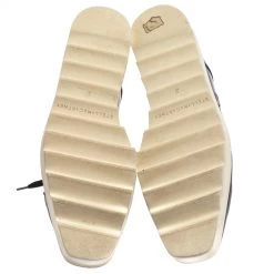 Stella McCartney Blue Faux Patent Leather And Glitter Elyse Star Platform Derby Sneakers Size 37 For Women -Stella McCartney Sales luxury women stella mccartney used shoes p371965 003