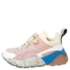 Stella McCartney Multicolor Leather, Suede And Fabric Eclypse Low Top Sneakers Size 38 For Women -Stella McCartney Sales luxury women stella mccartney used shoes p373049 004