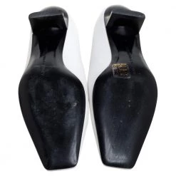 Stella McCartney White Faux Leather Percy Mary Jane Square Toe Pump Size 36 For Women -Stella McCartney Sales luxury women stella mccartney used shoes p373081 008