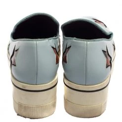 Stella McCartney Blue Faux Leather Binx Star Platform Slip On Sneakers Size 39 For Women -Stella McCartney Sales luxury women stella mccartney used shoes p393833 006