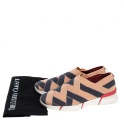 Stella McCartney Beige/Grey Elastic Slip On Sneakers Size 39 For Women -Stella McCartney Sales luxury women stella mccartney used shoes p395173 008