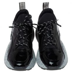 Stella McCartney Black Faux Patent Leather And Fabric Scuba Sneakers Size 41 For Women 12 Stella McCartney Black Faux Patent Leather And Fabric Scuba Sneakers Size 41 For Women -Stella McCartney Sales luxury women stella mccartney used shoes p396943 004