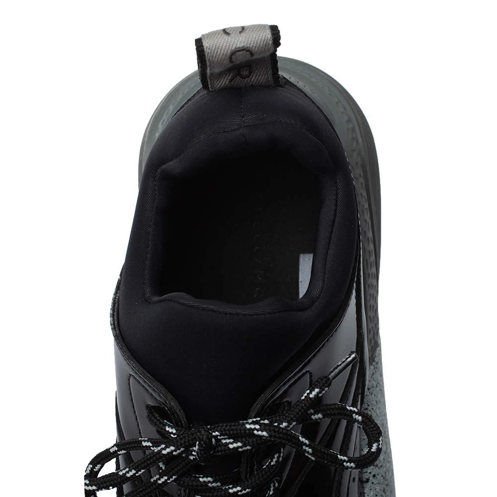 Stella McCartney Black Faux Patent Leather And Fabric Scuba Sneakers Size 41 For Women 9 Stella McCartney Black Faux Patent Leather And Fabric Scuba Sneakers Size 41 For Women - Image 7