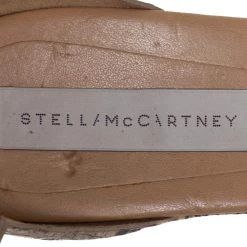 Stella McCartney Beige/Black Faux Python Ankle Strap Wedges Size 40 For Women -Stella McCartney Sales luxury women stella mccartney used shoes p401283 004
