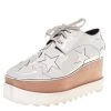 Stella McCartney Metallic Silver Faux Leather Elyse Star Platform Derby Size 38 For Women -Stella McCartney Sales luxury women stella mccartney used shoes p405313 003