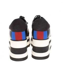 Stella McCartney Black Faux Leather Elyse Platform Derby Sneakers Size 40 For Women -Stella McCartney Sales luxury women stella mccartney used shoes p405534 002