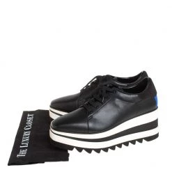 Stella McCartney Black Faux Leather Elyse Platform Derby Sneakers Size 40 For Women -Stella McCartney Sales luxury women stella mccartney used shoes p405534 008