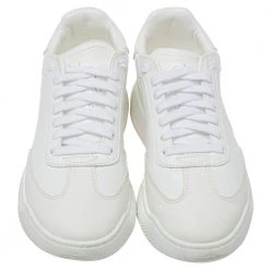 Stella McCartney White Faux Leather Lace Up Sneakers Size 37 For Women -Stella McCartney Sales luxury women stella mccartney used shoes p407403 001