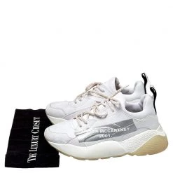 Stella McCartney White Fabric Eclypse Low Top Sneakers Size 40 For Women -Stella McCartney Sales luxury women stella mccartney used shoes p407800 007