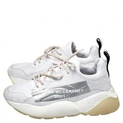 Stella McCartney White Fabric Eclypse Low Top Sneakers Size 40 For Women -Stella McCartney Sales luxury women stella mccartney used shoes p407800 008