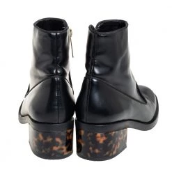 Stella McCartney Black Faux Leather Zip Booties Size 37.5 For Women 14 Stella McCartney Black Faux Leather Zip Booties Size 37.5 For Women -Stella McCartney Sales luxury women stella mccartney used shoes p408392 002