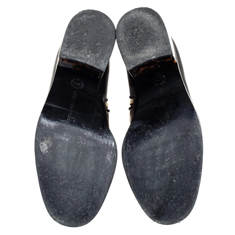 Stella McCartney Black Faux Leather Zip Booties Size 37.5 For Women 8 Stella McCartney Black Faux Leather Zip Booties Size 37.5 For Women - Image 6