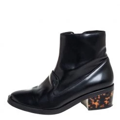 Stella McCartney Black Faux Leather Zip Booties Size 37.5 For Women 11 Stella McCartney Black Faux Leather Zip Booties Size 37.5 For Women -Stella McCartney Sales luxury women stella mccartney used shoes p408392 006