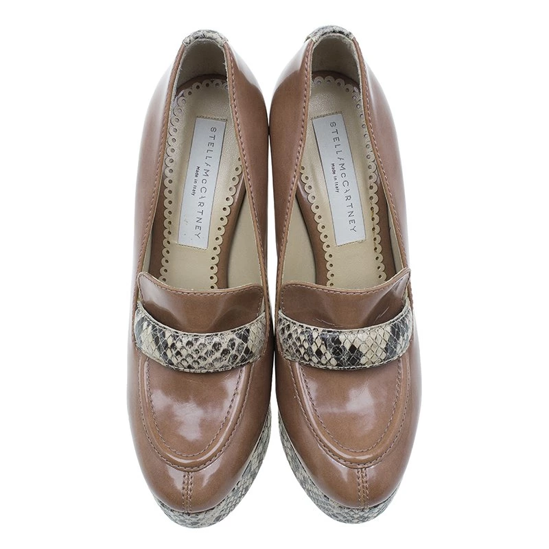 Stella McCartney Brown Python And Leather Pumps Size 36 For Women 8 Stella McCartney Brown Python And Leather Pumps Size 36 For Women - Image 6