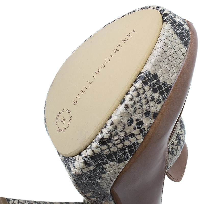 Stella McCartney Brown Python And Leather Pumps Size 36 For Women 13 Stella McCartney Brown Python And Leather Pumps Size 36 For Women - Image 11