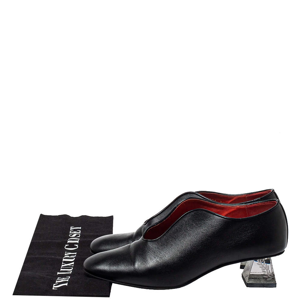 Stella McCartney Black Faux Leather Block Heel Pumps Size 39 For Women 10 Stella McCartney Black Faux Leather Block Heel Pumps Size 39 For Women - Image 8