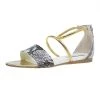 Stella McCartney Faux Python Chain Detail Flat Sandals Size 38.5 For Women