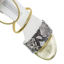 Stella McCartney Faux Python Chain Detail Flat Sandals Size 38.5 For Women -Stella McCartney Sales luxury women stella mccartney used shoes p41280 008