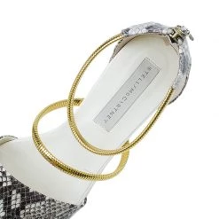 Stella McCartney Faux Python Chain Detail Flat Sandals Size 38.5 For Women -Stella McCartney Sales luxury women stella mccartney used shoes p41280 010