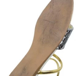 Stella McCartney Faux Python Chain Detail Flat Sandals Size 38.5 For Women -Stella McCartney Sales luxury women stella mccartney used shoes p41280 011