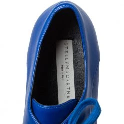 Stella McCartney Blue Faux Leather Platform Derby Size 38 For Women -Stella McCartney Sales luxury women stella mccartney used shoes p413106 005