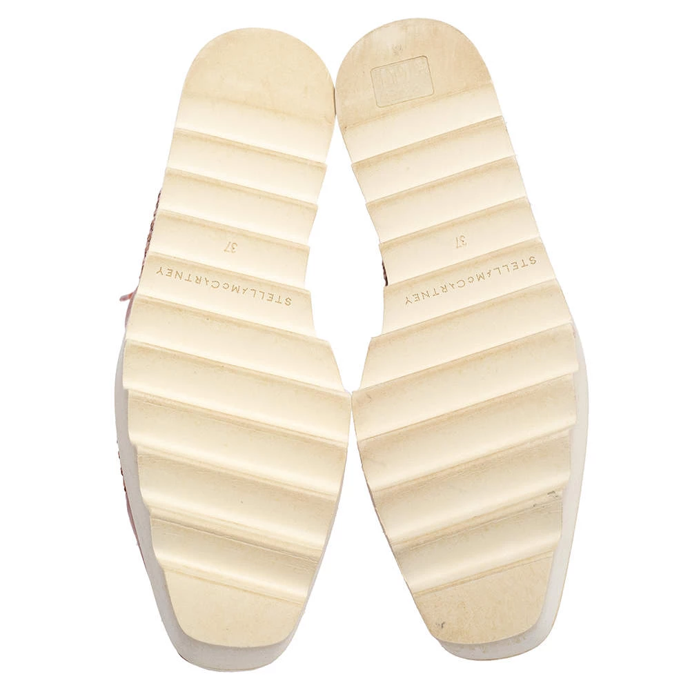 Stella McCartney Brown Faux Cut Out Leather Elyse Platform Derby Size 37 For Women 8 Stella McCartney Brown Faux Cut Out Leather Elyse Platform Derby Size 37 For Women - Image 6