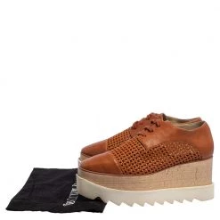 Stella McCartney Brown Faux Cut Out Leather Elyse Platform Derby Size 37 For Women 17 Stella McCartney Brown Faux Cut Out Leather Elyse Platform Derby Size 37 For Women -Stella McCartney Sales luxury women stella mccartney used shoes p413136 008