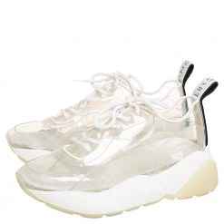Stella McCartney White PVC And Leather Eclypse Sneakers Size 39 For Women -Stella McCartney Sales luxury women stella mccartney used shoes p413269 001