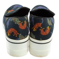 Stella McCartney Black Animal Printed Canvas Slip On Sneakers Size 36 For Women -Stella McCartney Sales luxury women stella mccartney used shoes p419001 005
