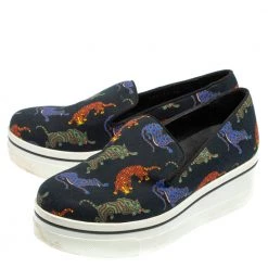 Stella McCartney Black Animal Printed Canvas Slip On Sneakers Size 36 For Women -Stella McCartney Sales luxury women stella mccartney used shoes p419001 006