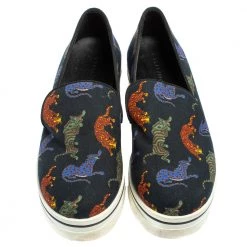 Stella McCartney Black Animal Printed Canvas Slip On Sneakers Size 36 For Women -Stella McCartney Sales luxury women stella mccartney used shoes p419001 007