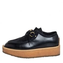 Stella McCartney Black Suede And Faux Leather Lace Up Sneakers Size 36.5 For Women 11 Stella McCartney Black Suede And Faux Leather Lace Up Sneakers Size 36.5 For Women -Stella McCartney Sales luxury women stella mccartney used shoes p425086 004