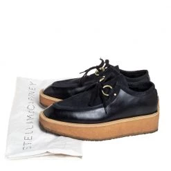Stella McCartney Black Suede And Faux Leather Lace Up Sneakers Size 36.5 For Women 17 Stella McCartney Black Suede And Faux Leather Lace Up Sneakers Size 36.5 For Women -Stella McCartney Sales luxury women stella mccartney used shoes p425086 008