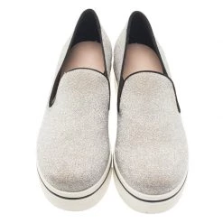 Stella McCartney Silver Glitter Binx Platform Slip On Skate Shoes Size 39 For Women -Stella McCartney Sales luxury women stella mccartney used shoes p42947 006