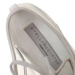 Stella McCartney White Faux Leather And PVC Elyse Platform Sneakers Size 35.5 For Women -Stella McCartney Sales luxury women stella mccartney used shoes p430312 005