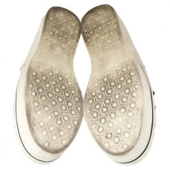 Stella McCartney Metallic Silver Faux Leather Binx Star Platform Slip On Sneakers Size 39 For Women -Stella McCartney Sales luxury women stella mccartney used shoes p433623 002