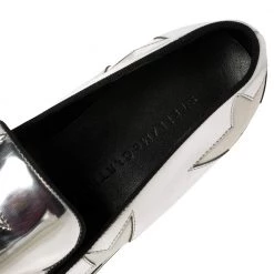 Stella McCartney Metallic Silver Faux Leather Binx Star Platform Slip On Sneakers Size 39 For Women -Stella McCartney Sales luxury women stella mccartney used shoes p433623 009