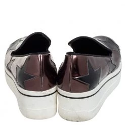Stella McCartney Metallic Bronze Faux Leather Binx Star Platform Slip On Sneakers Size 40 For Women -Stella McCartney Sales luxury women stella mccartney used shoes p438891 006