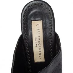 Stella McCartney Black Faux Leather Wooden Block Heel Platform Sandals Size 38.5 For Women 16 Stella McCartney Black Faux Leather Wooden Block Heel Platform Sandals Size 38.5 For Women -Stella McCartney Sales luxury women stella mccartney used shoes p440333 005