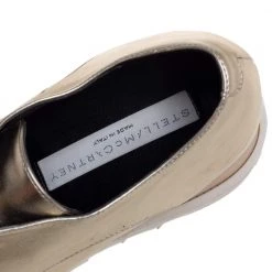 Stella McCartney Gold Faux Leather Wedge Sneakers Size 38.5 For Women 16 Stella McCartney Gold Faux Leather Wedge Sneakers Size 38.5 For Women -Stella McCartney Sales luxury women stella mccartney used shoes p441247 005