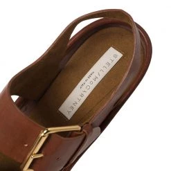 Stella McCartney Brown Faux Leather Buckle Block Heel Platform Sandals Size 40 For Women 16 Stella McCartney Brown Faux Leather Buckle Block Heel Platform Sandals Size 40 For Women -Stella McCartney Sales luxury women stella mccartney used shoes p447151 006