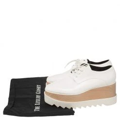 Stella McCartney White Faux Leather Elyse Platforms Sneakers Size 38 For Women -Stella McCartney Sales luxury women stella mccartney used shoes p450978 008