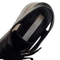 Stella McCartney Black Faux Leather Elyse Cut Out Derby Platform Sneakers Size 38 For Women -Stella McCartney Sales luxury women stella mccartney used shoes p451081 001