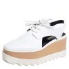Stella McCartney White Faux Leather Elyse Cut Out Platform Derby Size 39 For Women -Stella McCartney Sales luxury women stella mccartney used shoes p451899 002