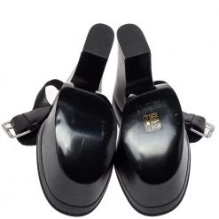 Stella McCartney Black Faux Leather Buckle Block Heel Sandals Size 39 For Women -Stella McCartney Sales luxury women stella mccartney used shoes p451937 009