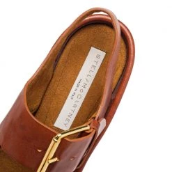 Stella McCartney Brown Faux Leather Block Heel Platform Sandals Size 35 For Women -Stella McCartney Sales luxury women stella mccartney used shoes p451949 004