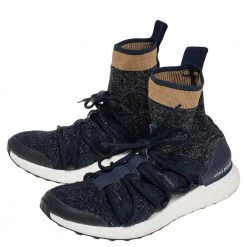 Stella McCartney Stella McCartney For Adidas Athletic Blue Lurex Fabric High Top Sneakers Size 40.5 For Women -Stella McCartney Sales luxury women stella mccartney used shoes p454342 004