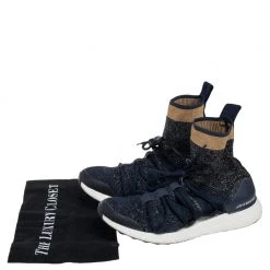 Stella McCartney Stella McCartney For Adidas Athletic Blue Lurex Fabric High Top Sneakers Size 40.5 For Women -Stella McCartney Sales luxury women stella mccartney used shoes p454342 006
